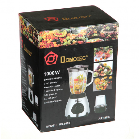 Блендер с чашей Domotec 1000 Ватт (MS 6609)