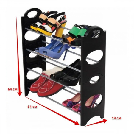 Полиця для взуття Shoe Rack 4 полиці на 12 пар
