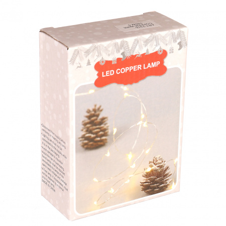 Гирлянда новогодняя с солнечной панелью Xmas 10 м Белая (7315)