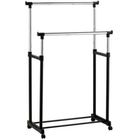 Телескопічна стійка-вішалка для одягу та взуття Double Pole Clothes Horse 340 LR