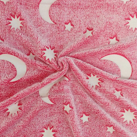 Светящийся плед Magic Blanket "Звездное небо" 120 х 180 см Розовый