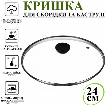 Кришка для сковорідки A-PLUS 24 см (24GL)