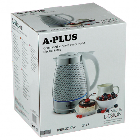Электрочайник керамический A-PLUS 2.0 л (2147)