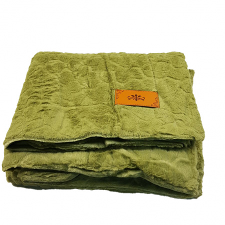 Плед покривало шиншилу HOME TEXTILES мікрофібра 220 х 240 (34648) Оливковий