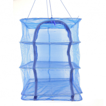 Підвісна сітка сушарка для сушіння риби фруктів овочів грибів Fish Drying Net 4 яруси 40 х 40 х 65 см