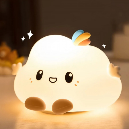 Нічник акумуляторний силіконовий LED Losso "Малюк хмара"