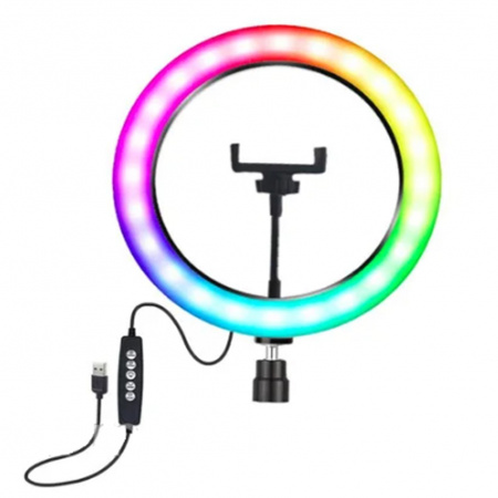 Кольцевая LED лампа для селфи MJ26 RGB