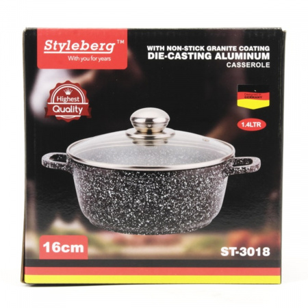 Каструля Styleberg 1.4 л (ST-3018) Гранітне покриття