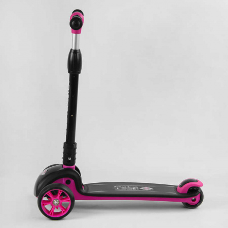 Самокат_трехколесный_87819_Best_Scooter_(6)_РОЗОВЫЙ_складной_алюминиевый_руль_3_колеса_PU_со_светом_