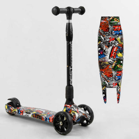 Самокат_трехколесный_Best_Scooter_98-277_MAXI_(6)_складной_алюминиевый_руль_3_колеса_PU_со_светом_пе