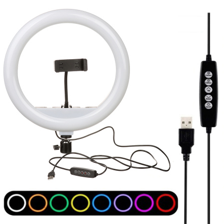 Кольцевая LED лампа для селфи MJ33 RGB