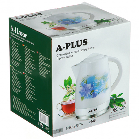 Электрочайник керамический A-PLUS 1.8 л (2146)
