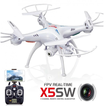 Квадрокоптер X 5 SW (12) гироскоп, КАМЕРА, wi-fi, подсветка, аккумулятор 3.7V, 2 цвета, в коробке [К