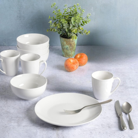 Набір столового посуду Piece Stoneware 12 предметів (MC5583-3) Білий