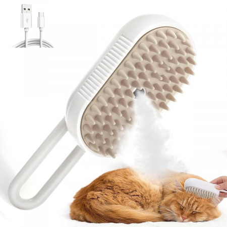Парова щітка-масажер для тварин PET SPRAY MASSAGE BRUSH (R97846)