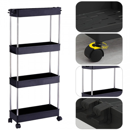 Етажерка на колесах A-PLUS 4 яруси (400 SR) 