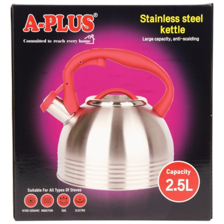 Чайник A-PLUS зі свистком 2.5 л (1300-WK)