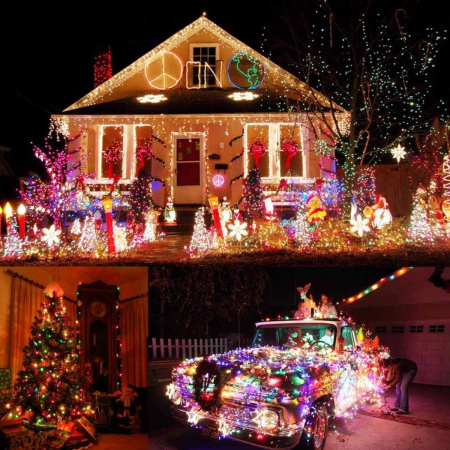 Гірлянда новорічна Xmas "Точка велика" 300 LED (RD-102) Мультикольорова