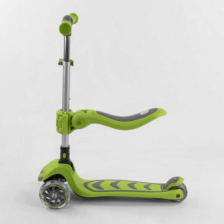 Самокат_трехколесный_Т-07196_(4)_Best_Scooter_САЛАТОВЫЙ_С_СИДЕНИЕМ_складной_алюминиевый_руль_4_колес