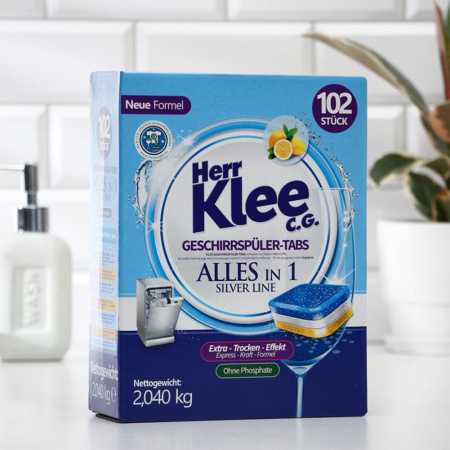 Таблетки для автоматических посудомоечных машин KLEE 102 шт.