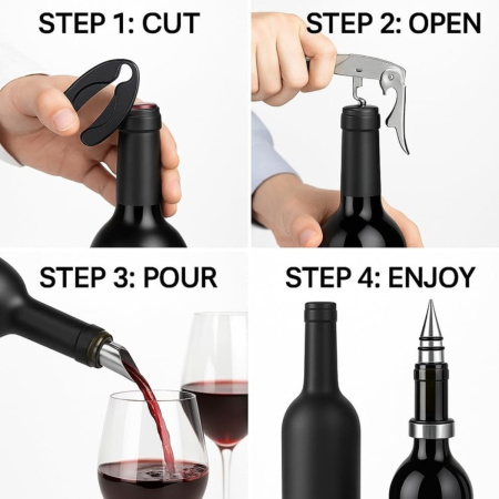 Набір сомельє для вина Wine bottle 5 предметів (5 WB) 