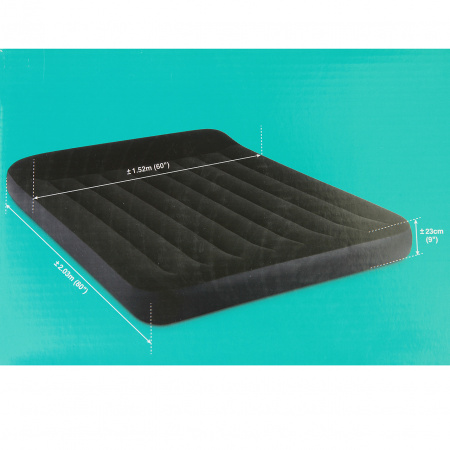Надувне велюр-ліжко Intex з електронасосом 152 x 203 x 23 см (66781)