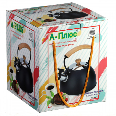 Чайник A-PLUS со свистком 2.5 л (1370-WK)