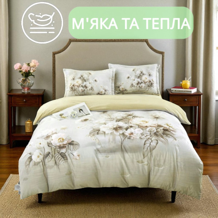 Велюрова постільна білизна Євро KOLOCO "5D малюнок" (42296) 