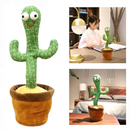Танцующий кактус поющий повторюшка Dancing Cactus