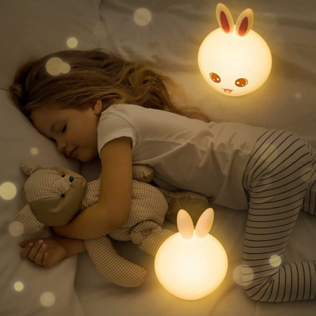 Ночник аккумуляторный силиконовый LED Rabbit Soft Touch "Зайчик" 