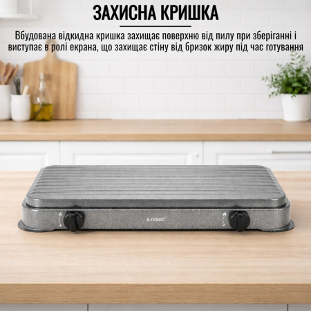 Газова плита A-PLUS 2 конфорки (2106) Gray
