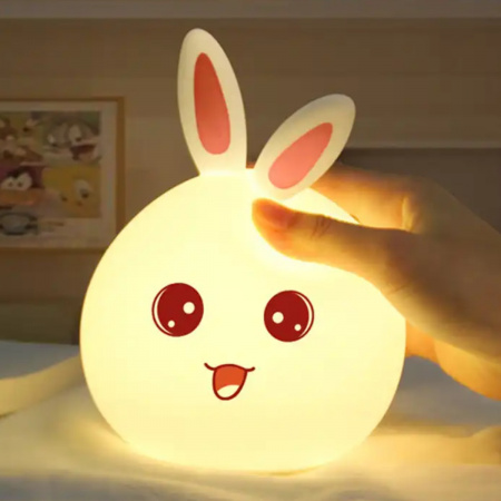 Ночник аккумуляторный силиконовый LED Rabbit Soft Touch "Зайчик" 